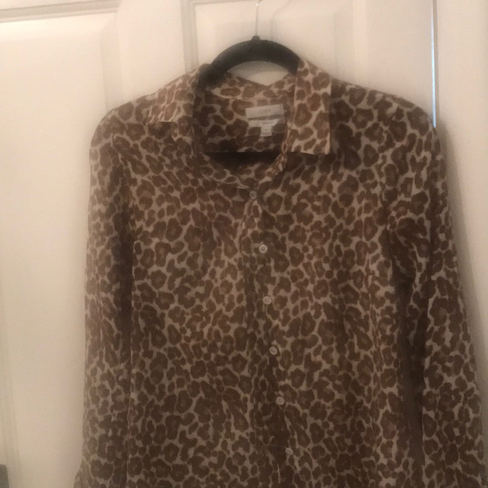 J crew leopard blouse